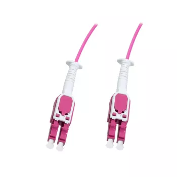 LogiLink Uniboot Push-Pull LC-LC OM4 multimode optický patch kábel, 1,0 m, LSZH, Heather Violet