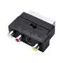 LogiLink SCART na RCA/S-Video adaptér s prepínačom, čierny
