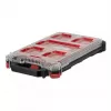 Milwaukee PACKOUT štíhly organizér Medium 8277387 - IP65 vodotesný a prachotesný, 10 vyberateľných nádob, priehľadné polykarbonátové veko, kovom vystužené uzávery, červeno-čierny