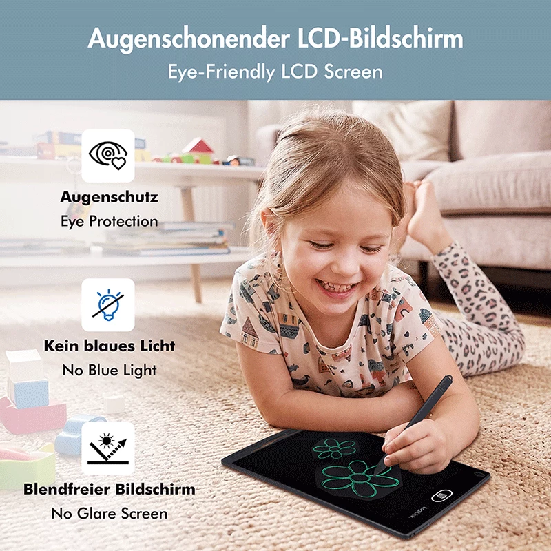 LogiLink LCD kresliaca tabuľka 8,5 palcov čierna s magnetmi