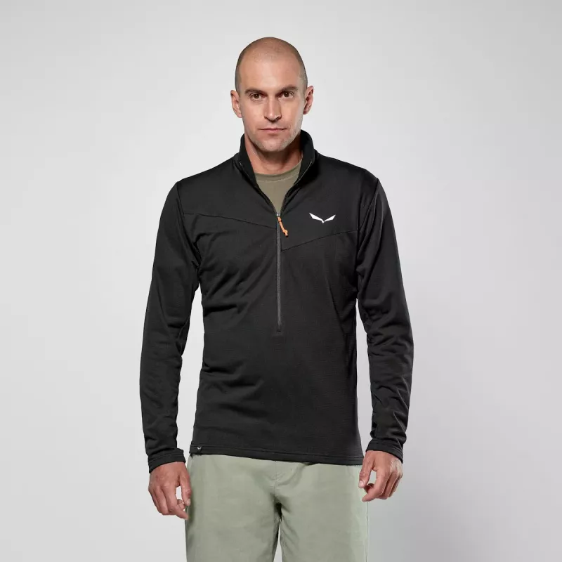 Salewa Puez Cammino Polarlite Half-Zip flis pánske Black Out L