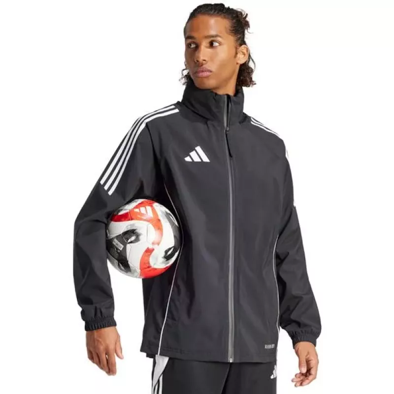 adidas Tiro 24 Rain pánska futbalová bunda čierno-biela IJ7390 M