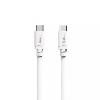 Hama USB-C na USB-C kábel, 2 m, 60 W Power Delivery, biela
