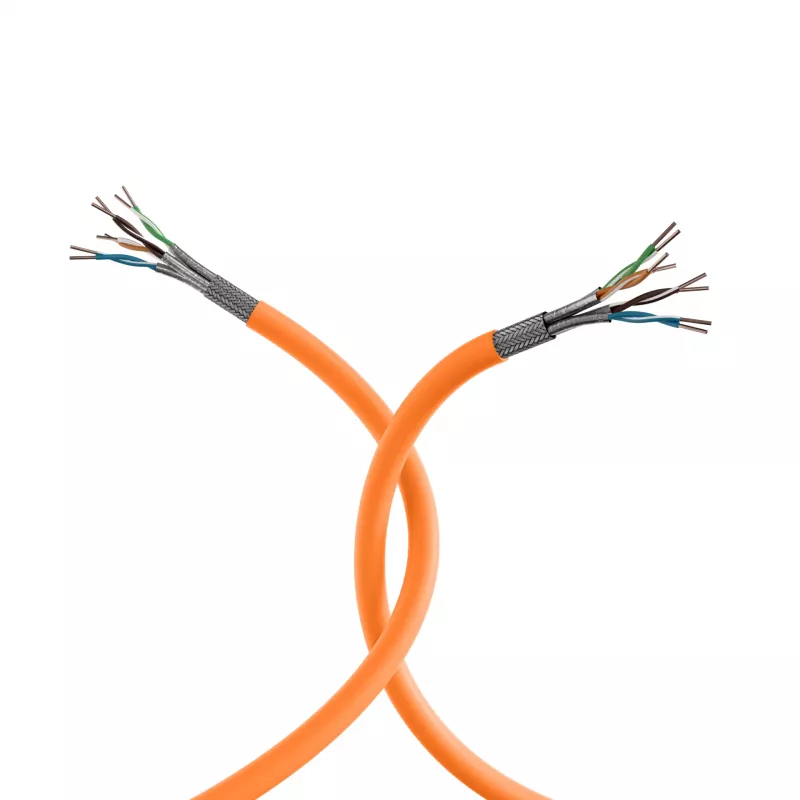 EFB Elektronik INFRALAN hromadný inštalačný kábel 1m SFTP Cat.7 LSZH oranžový