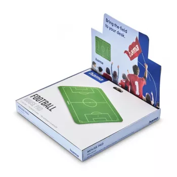 HAMA podložka pod myš futbal zelená/biela 220x180mm protišmyková textilný povrch gumená podložka