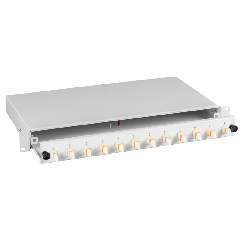 EFB Elektronik BA71533.24 24-port E2000/APC single-mode rack-mount optická splice box, 1U, OS2, s pigtailmi