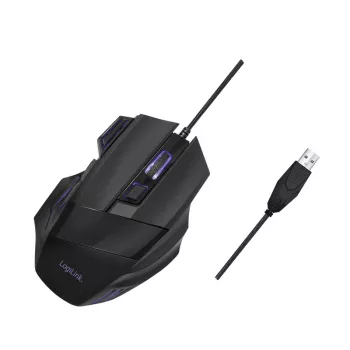 LogiLink ergonomická optická myš 7 tlačidiel USB káblová vertikálna pravácka čierna