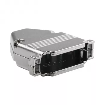 EFB Elektronik 29432.1V2 celokovový kryt E-GP25G s odľahčením ťahu, D-Sub 25-pólový, EMI/RFI tienený, zliatina zinku, strieborný