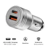 LogiLink USB nabíjačka do auta, 2 porty, 20W rýchle nabíjanie, strieborná