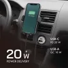 LogiLink USB nabíjačka do auta, 2 porty, 20W rýchle nabíjanie, strieborná