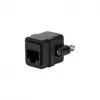 LOGILINK NP0098 RJ45 spojka s montážnou prírubou, 2x RJ45 konektor samica, Cat.5e UTP, čierna