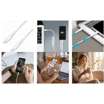 LogiLink CU0265 USB 2.0 Type-C kábel, 3 m, biely, 480 Mbps, 60W nabíjanie