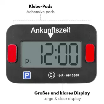 LogiLink elektronické parkovacie hodiny, KBA certifikované, čierne