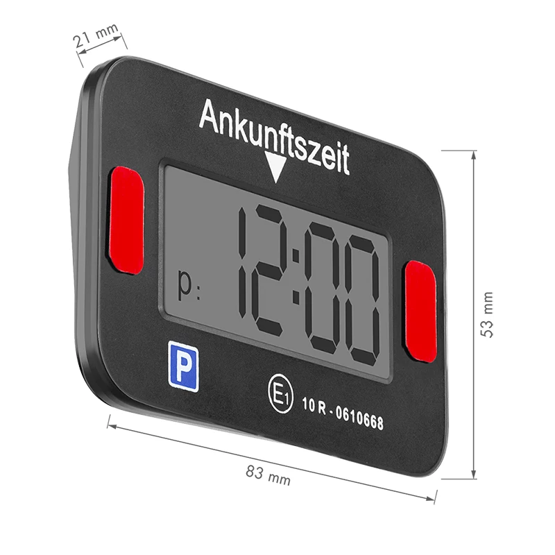 LogiLink elektronické parkovacie hodiny, KBA certifikované, čierne