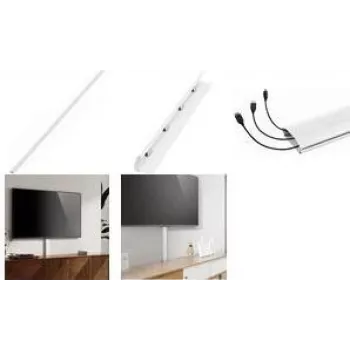 LogiLink hliníkový káblový kanál 1100x60x20 mm s klapkovým a klikacím uzáverom, biely