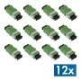 LogiLink FA01SC8 SC Simplex APC optický adaptér, bez príruby, zelená, balenie 12 ks