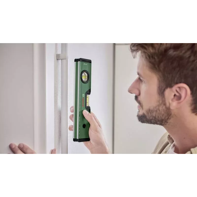 BOSCH DIY vodováha 25 cm zelená s V-drážkou a frézovanou základňou