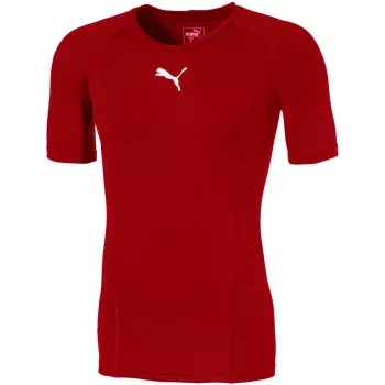 Puma LIGA Baselayer pánske tričko s krátkym rukávom červená veľkosť L