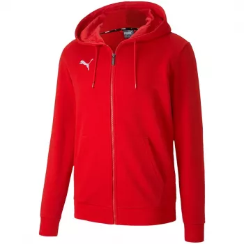 PUMA teamGOAL 23 Casuals bunda s kapucňou červená 656708 01