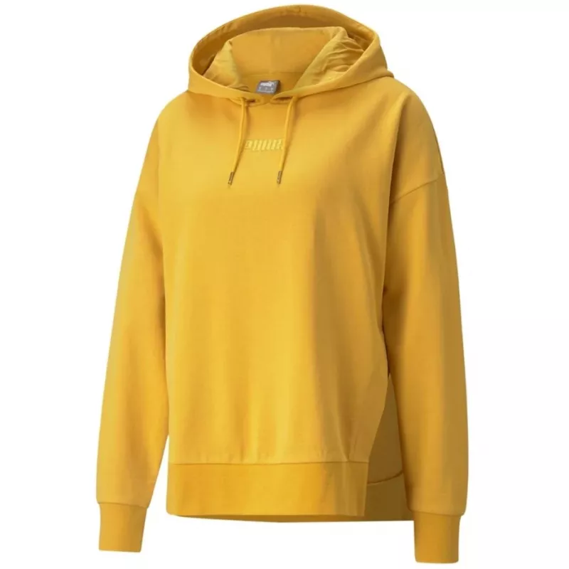 PUMA HER mikina s kapucňou TR dámska Relaxed Fit svetložltá