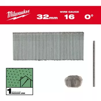 Milwaukee 16 Gauge 25 mm rovné klince Brad pre M18 FN16GS (balenie 5000 ks)