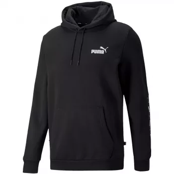 PUMA ESS+ Tape Hoodie FL čierna pánska mikina s kapucňou veľkosť L