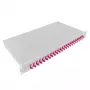 LogiLink F24LC4G 24-portový LC Duplex optický patch panel, 1U 19 palcová rack montáž, sivá oceľ