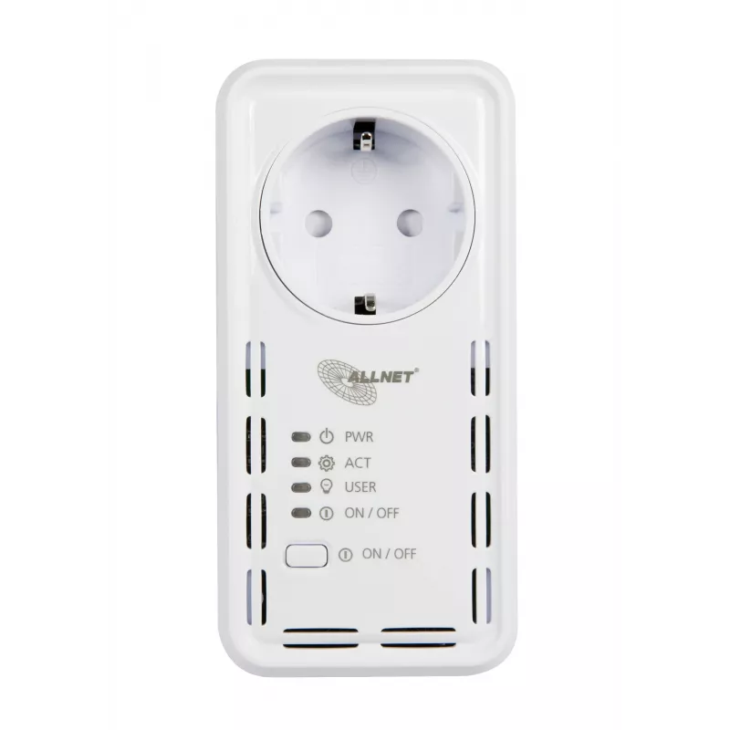 ALLNET ALL3075v4 Smart Plug s Wi-Fi a Ethernet, monitorovanie energie, typ F Schuko, 16A, 3680W