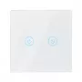 LogiLink WiFi Smart EU svetelný vypínač, 2-násobný, kompatibilný s Tuya, biely