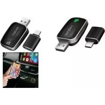 LogiLink BT 5.0 káblový na bezdrôtový CarPlay / Android Auto adaptér, typ dongle