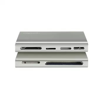 LogiLink USB 3.2 Gen1 5-in-1 čítačka kariet, kovové puzdro, strieborná