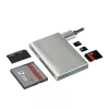 LogiLink USB 3.2 Gen1 5-in-1 čítačka kariet, kovové puzdro, strieborná