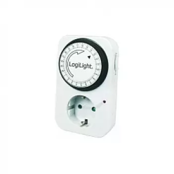 LogiLink mechanické časové relé ET0001, denne programovateľné, 16A/3680W, 230V, typ F Schuko, biela
