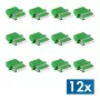 LogiLink LC Quad optická adaptérová sada, 12 kusov, zelená, s prírubou, SC Duplex Breakout