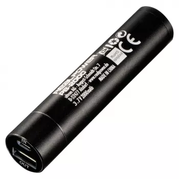 RealPower PB2000 mAh hliníková power banka, čierna