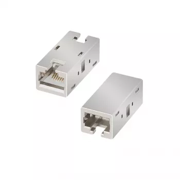 LogiLink Cat.6A tienený RJ45 inline spojka, kovové puzdro, priemyselná kvalita