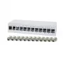 LogiLink NK4093 desktopový patch panel Cat.6A, 12 portov, svetlosivý (RAL 7035), tienený, bezskrutková oceľ