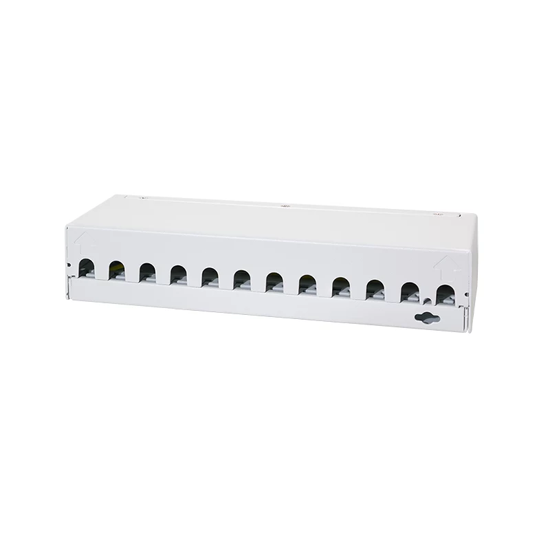 LogiLink NK4093 desktopový patch panel Cat.6A, 12 portov, svetlosivý (RAL 7035), tienený, bezskrutková oceľ