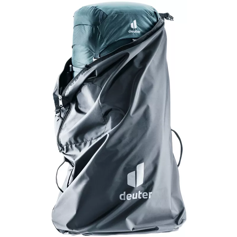 DEUTER kryt na Flight Case - čierne ochranné puzdro proti prachu a škrabancom s výrezmi na rukoväte
