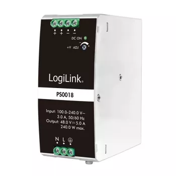 LogiLink Professional lištový napájací zdroj 240 W 48 V