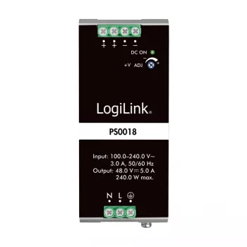 LogiLink Professional lištový napájací zdroj 240 W 48 V