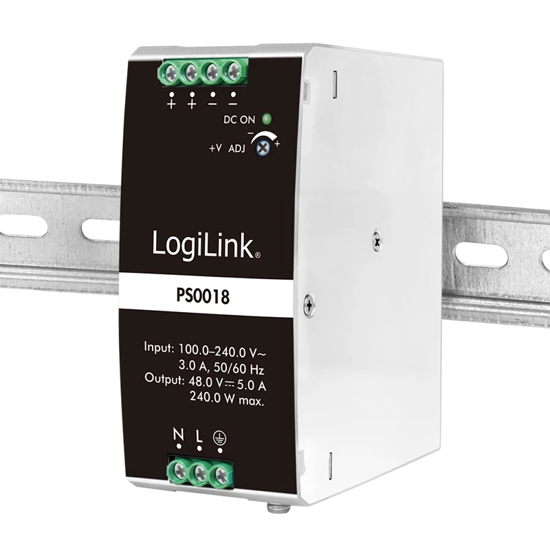 LogiLink Professional lištový napájací zdroj 240 W 48 V