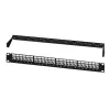 LogiLink modulárny 24-port Cat.6A Keystone patch panel, 19 palcov/1U, čierny, EconLine
