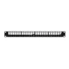 LogiLink modulárny 24-port Cat.6A Keystone patch panel, 19 palcov/1U, čierny, EconLine