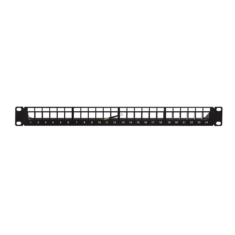 LogiLink modulárny 24-port Cat.6A Keystone patch panel, 19 palcov/1U, čierny, EconLine