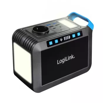 LogiLink Powerstation 200W, 148Wh Li-ion, čistá sínusoida, USB-C PD 45W, LED svetlo