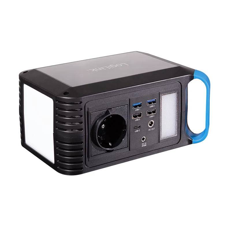 LogiLink Powerstation 200W, 148Wh Li-ion, čistá sínusoida, USB-C PD 45W, LED svetlo