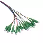 LogiLink Fiber Pigtail set 12 x LC/APC OS2 (G657.A1), 2m, farebný, zelený konektor