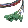 LogiLink Fiber Pigtail set 12 x LC/APC OS2 (G657.A1), 2m, farebný, zelený konektor
