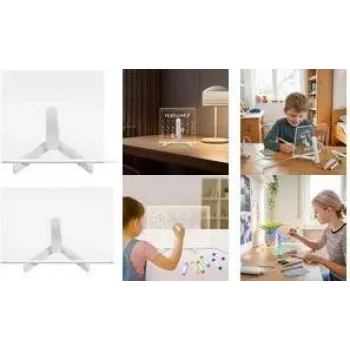 LogiLink LED svetelná tabuľa na správy 20x20 cm so 7 neonovými fixkami, napájaná cez USB, akryl, viacfarebná